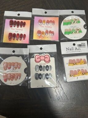 Mixed Press-On Nail Set - Multicolor Styles Bundle